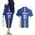 Italian Football Custom Couples Matching Off The Shoulder Long Sleeve Dress and Hawaiian Shirt Sporty Style