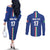 Italian Football Custom Couples Matching Off The Shoulder Long Sleeve Dress and Long Sleeve Button Shirt Sporty Style