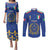 Italian Football Custom Couples Matching Puletasi and Long Sleeve Button Shirt Sporty Style