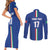 Italian Football Custom Couples Matching Short Sleeve Bodycon Dress and Long Sleeve Button Shirt Sporty Style