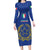 Italian Football Custom Family Matching Long Sleeve Bodycon Dress and Hawaiian Shirt Sporty Style