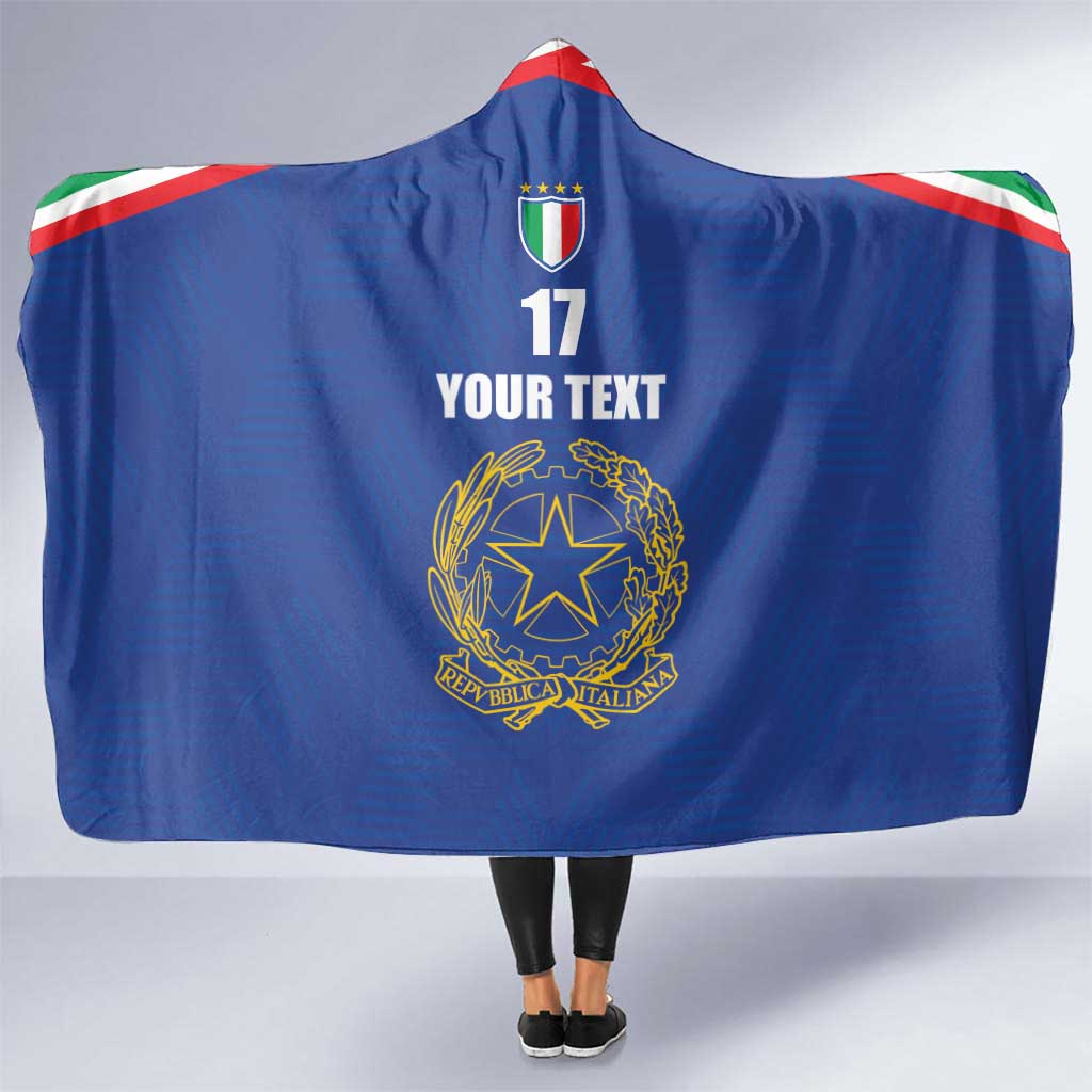 Italian Football Custom Hooded Blanket Sporty Style