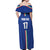 Italian Football Custom Off Shoulder Maxi Dress Sporty Style