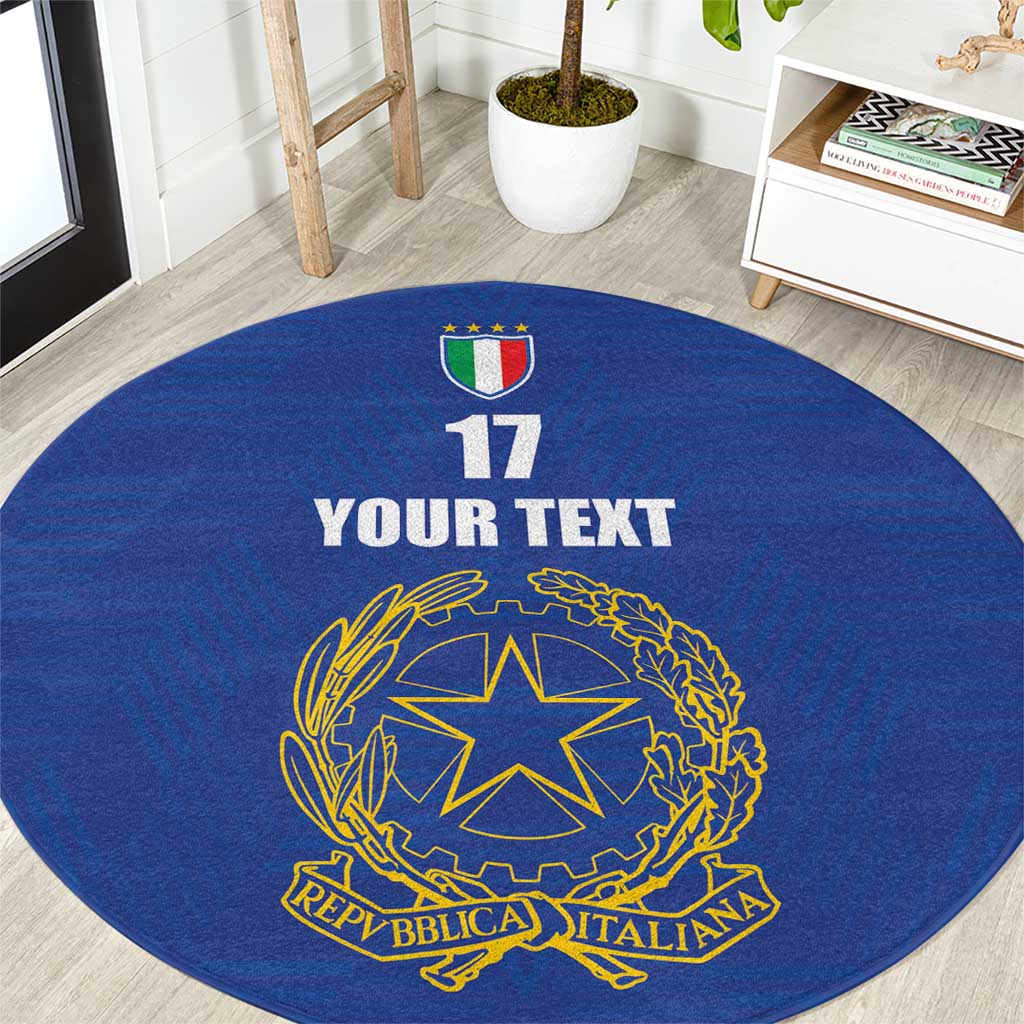 Italian Football Custom Round Carpet Sporty Style