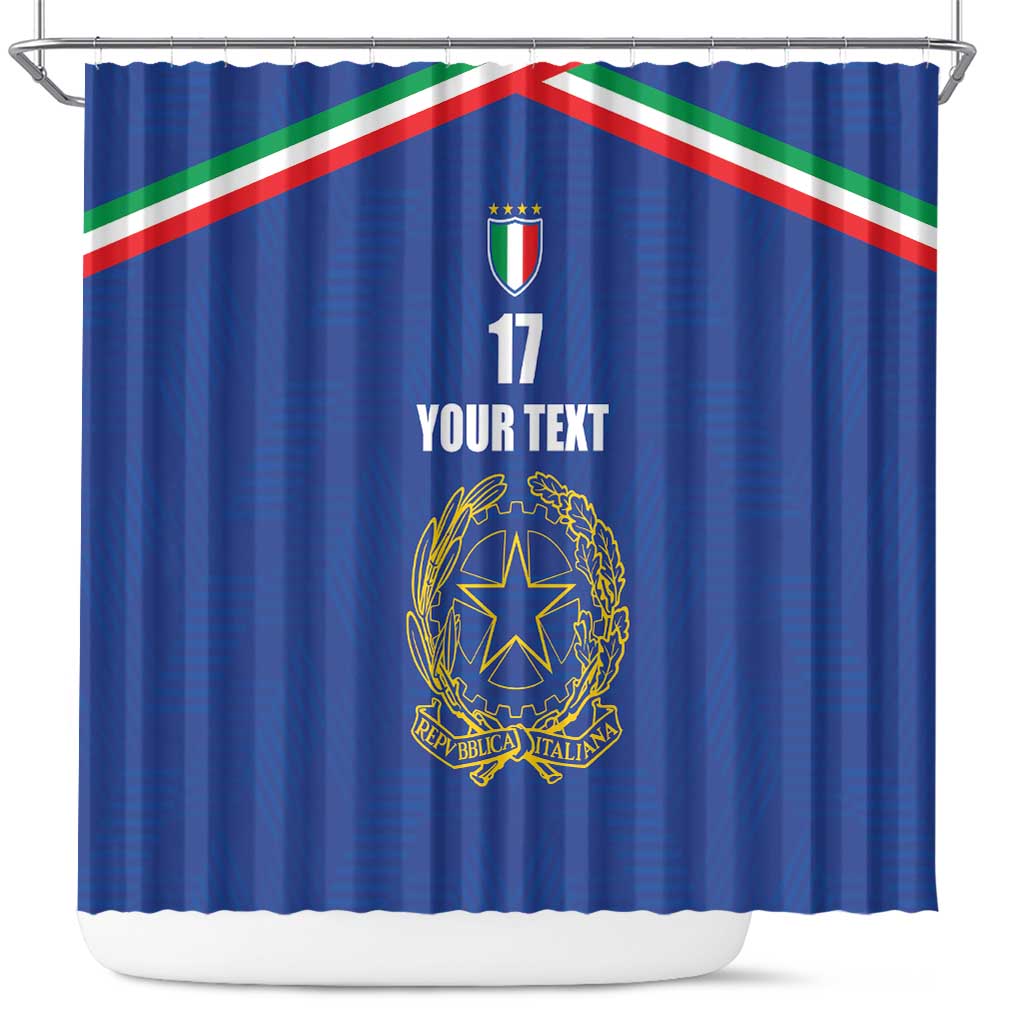 Italian Football Custom Shower Curtain Sporty Style