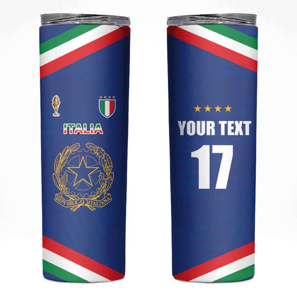 Italian Football Custom Skinny Tumbler Sporty Style