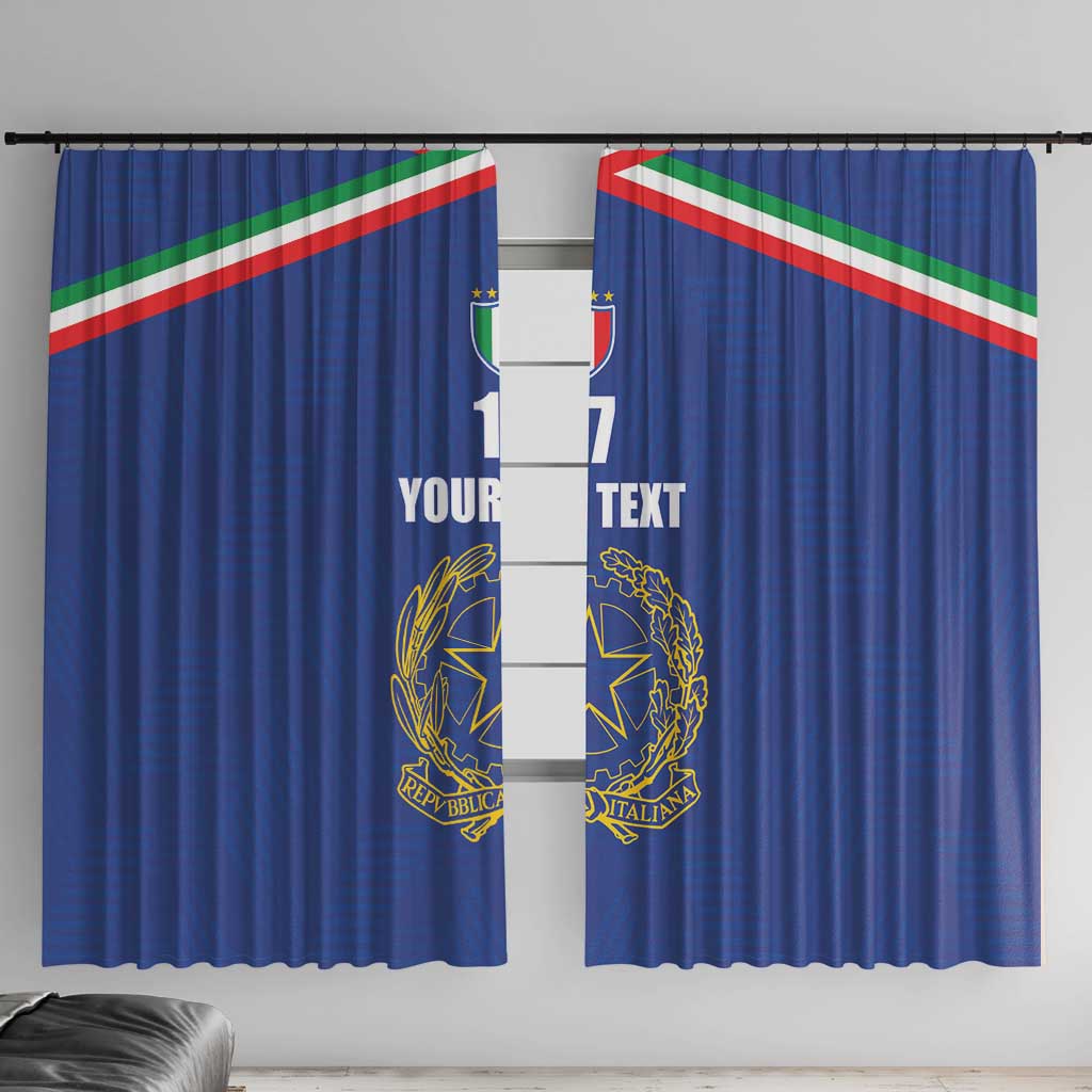 Italian Football Custom Window Curtain Sporty Style