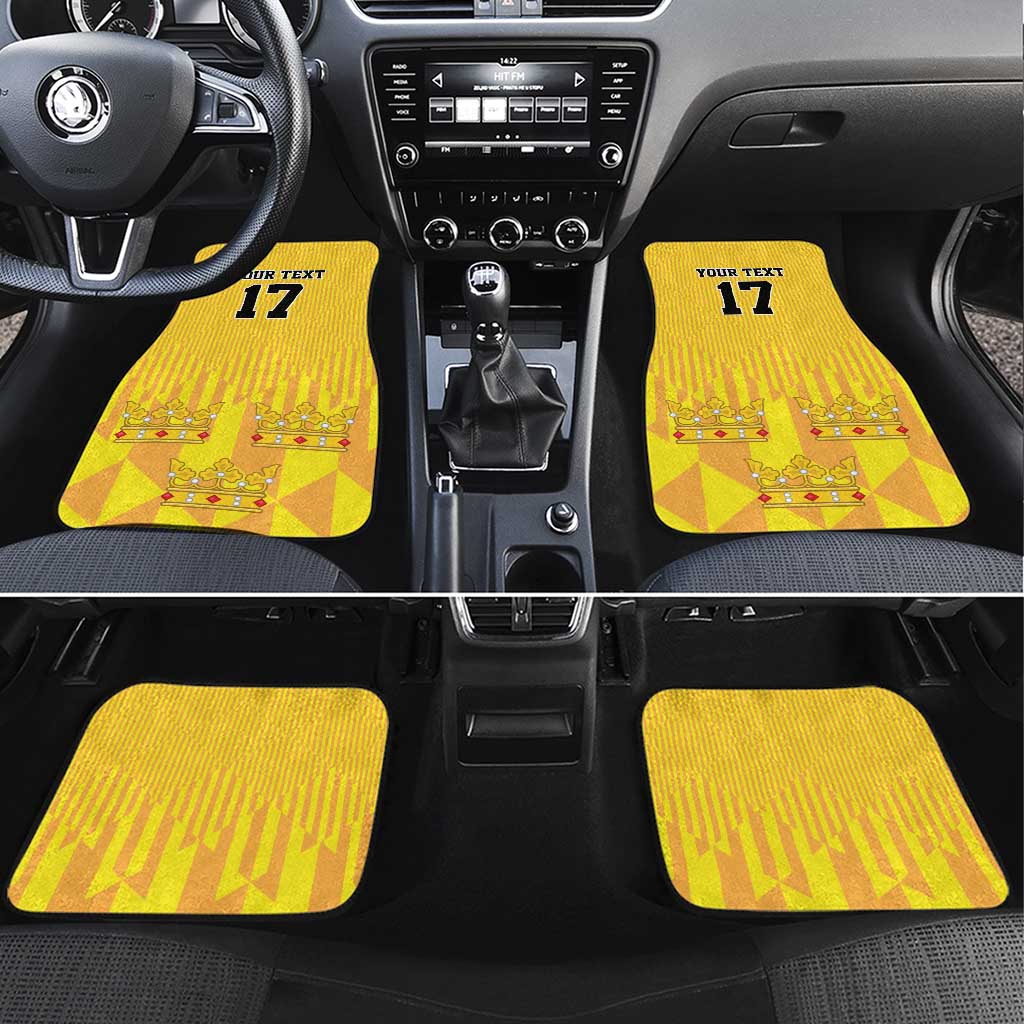 Custom Sweden Ice Hokey Go Champions Car Mats Gold Style