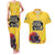 Custom Sweden Ice Hokey Go Champions Couples Matching Tank Maxi Dress and Hawaiian Shirt Gold Style