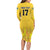 Custom Sweden Ice Hokey Go Champions Family Matching Long Sleeve Bodycon Dress and Hawaiian Shirt Gold Style