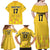 Custom Sweden Ice Hokey Go Champions Family Matching Off Shoulder Maxi Dress and Hawaiian Shirt Gold Style