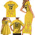 Custom Sweden Ice Hokey Go Champions Family Matching Short Sleeve Bodycon Dress and Hawaiian Shirt Gold Style