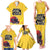 Custom Sweden Ice Hokey Go Champions Family Matching Tank Maxi Dress and Hawaiian Shirt Gold Style