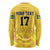 Custom Sweden Ice Hokey Go Champions Long Sleeve Shirt Gold Style