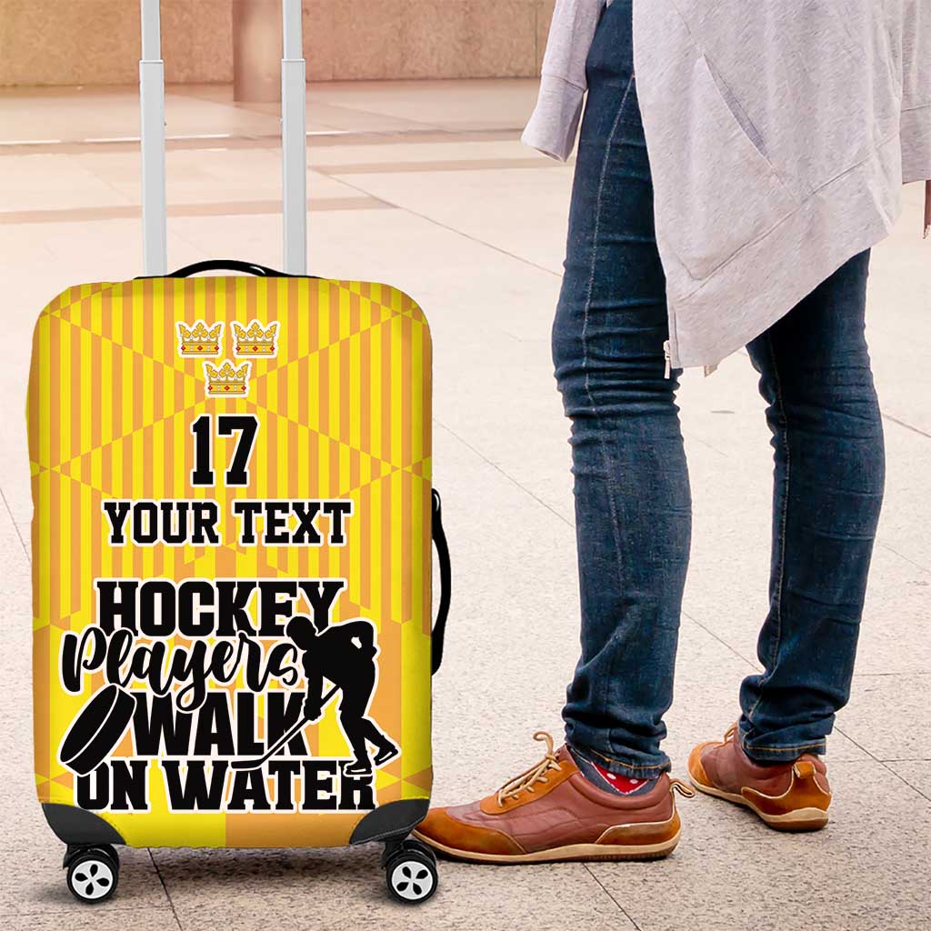 Custom Sweden Ice Hokey Go Champions Luggage Cover Gold Style