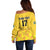 Custom Sweden Ice Hokey Go Champions Off Shoulder Sweater Gold Style