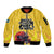 Custom Sweden Ice Hokey Go Champions Sleeve Zip Bomber Jacket Gold Style