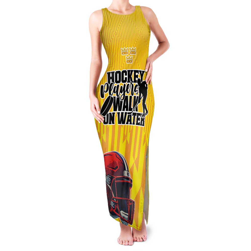 Custom Sweden Ice Hokey Go Champions Tank Maxi Dress Gold Style