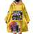 Custom Sweden Ice Hokey Go Champions Wearable Blanket Hoodie Gold Style