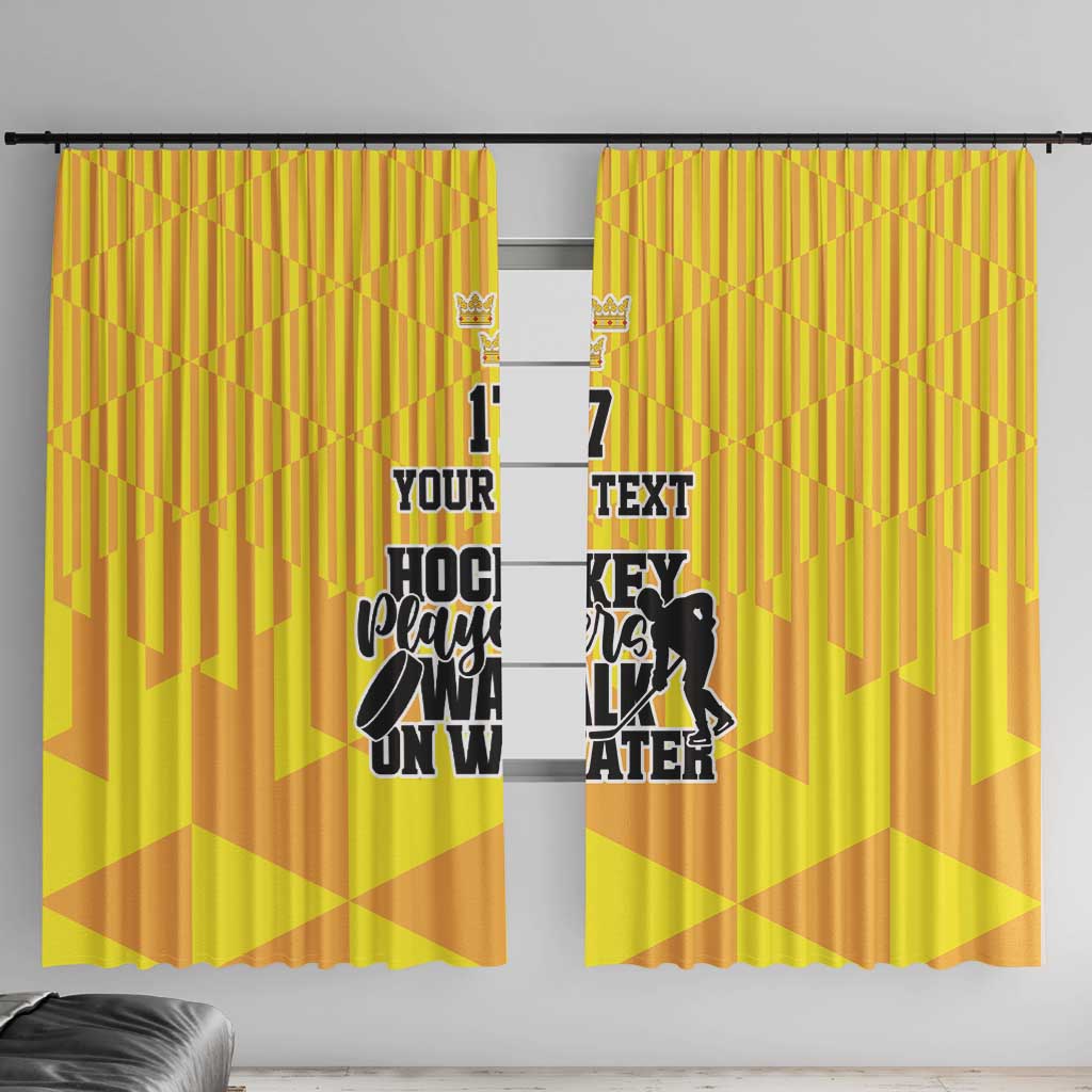 Custom Sweden Ice Hokey Go Champions Window Curtain Gold Style