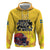 Custom Sweden Ice Hokey Go Champions Zip Hoodie Gold Style