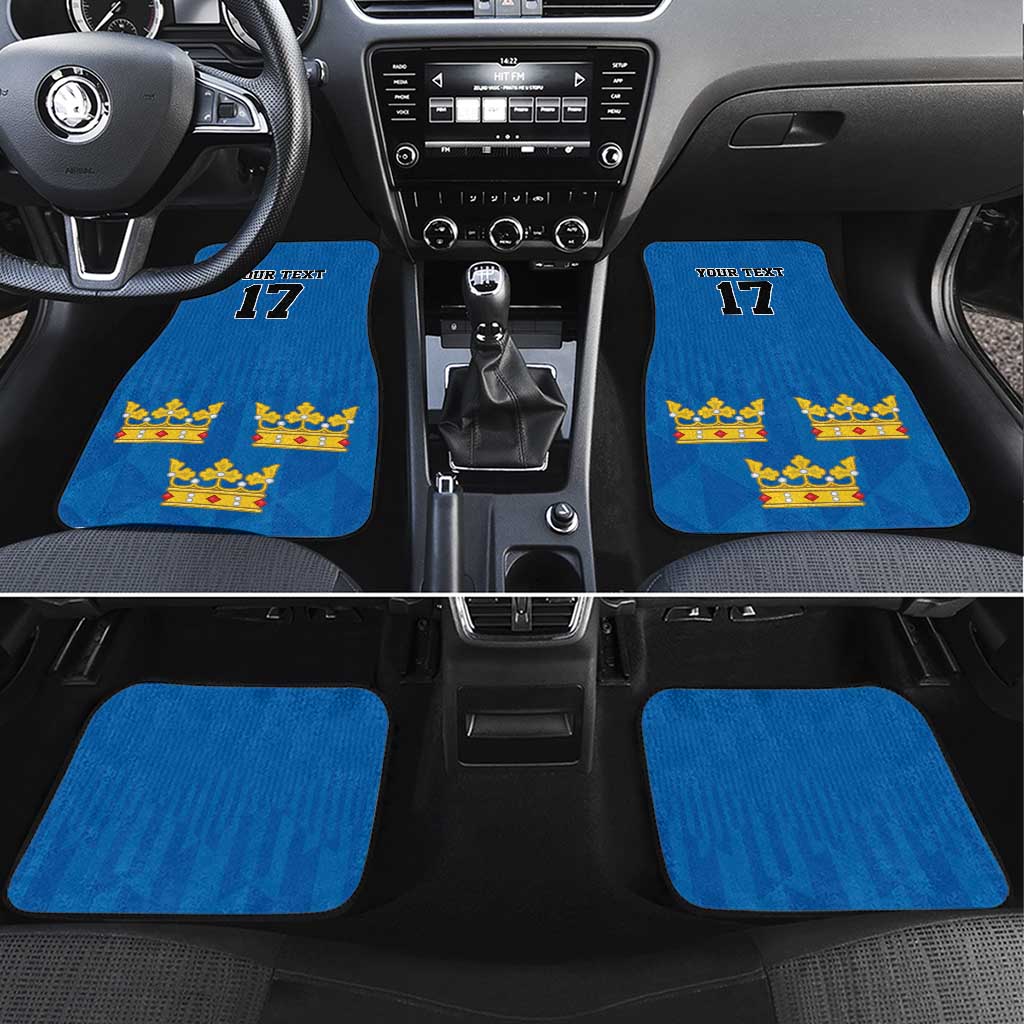 Custom Sweden Ice Hokey Go Champions Car Mats Blue Style