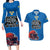 Custom Sweden Ice Hokey Go Champions Couples Matching Long Sleeve Bodycon Dress and Hawaiian Shirt Blue Style