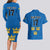 Custom Sweden Ice Hokey Go Champions Couples Matching Long Sleeve Bodycon Dress and Hawaiian Shirt Blue Style