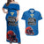 Custom Sweden Ice Hokey Go Champions Couples Matching Off Shoulder Maxi Dress and Hawaiian Shirt Blue Style