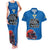 Custom Sweden Ice Hokey Go Champions Couples Matching Tank Maxi Dress and Hawaiian Shirt Blue Style