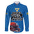 Custom Sweden Ice Hokey Go Champions Family Matching Mermaid Dress and Hawaiian Shirt Blue Style