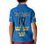 Custom Sweden Ice Hokey Go Champions Kid Polo Shirt Blue Style