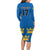 Custom Sweden Ice Hokey Go Champions Long Sleeve Bodycon Dress Blue Style