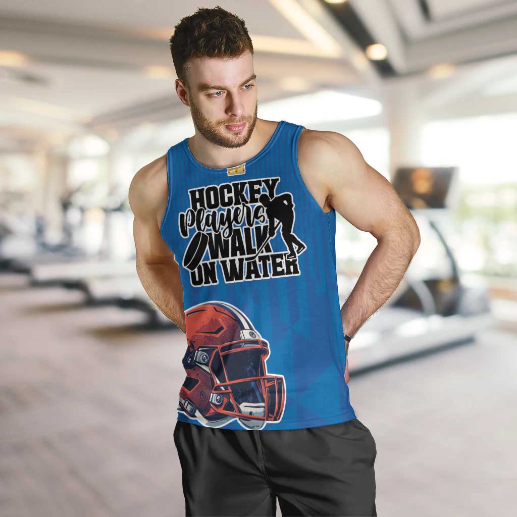 Custom Sweden Ice Hokey Go Champions Men Tank Top Blue Style