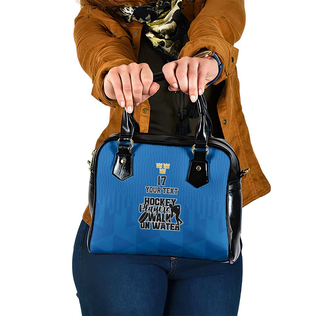 Custom Sweden Ice Hokey Go Champions Shoulder Handbag Blue Style