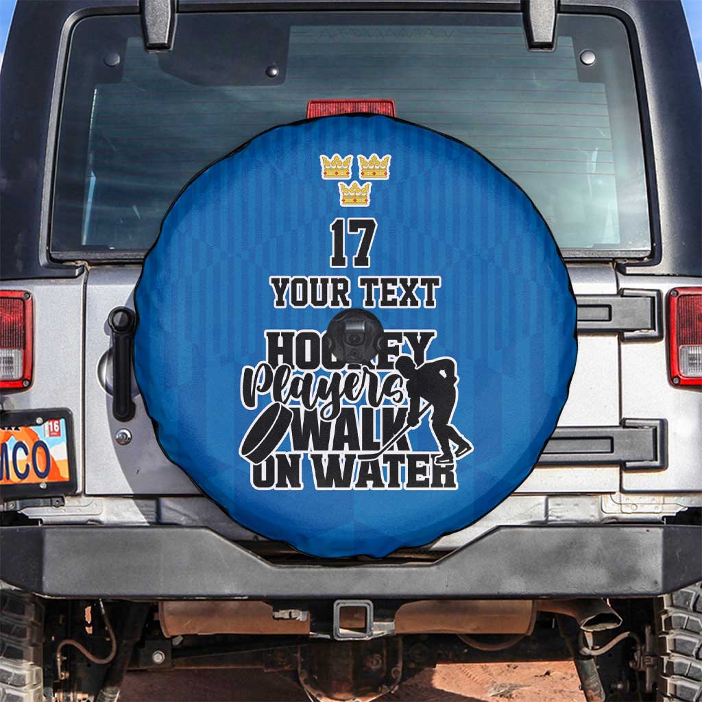 Custom Sweden Ice Hokey Go Champions Spare Tire Cover Blue Style