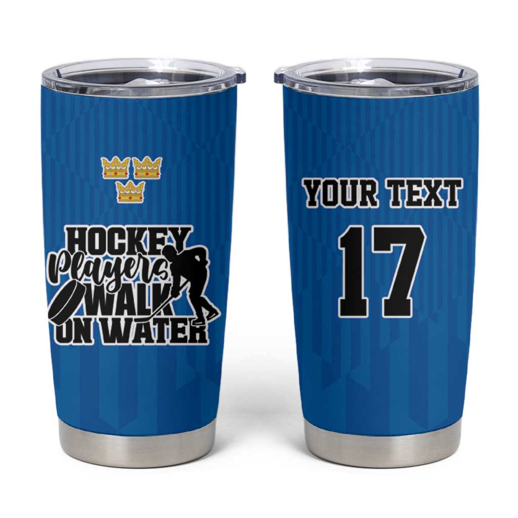 Custom Sweden Ice Hokey Go Champions Tumbler Cup Blue Style