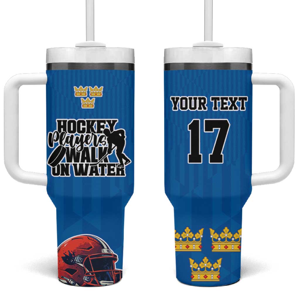 Custom Sweden Ice Hokey Go Champions Tumbler With Handle Blue Style