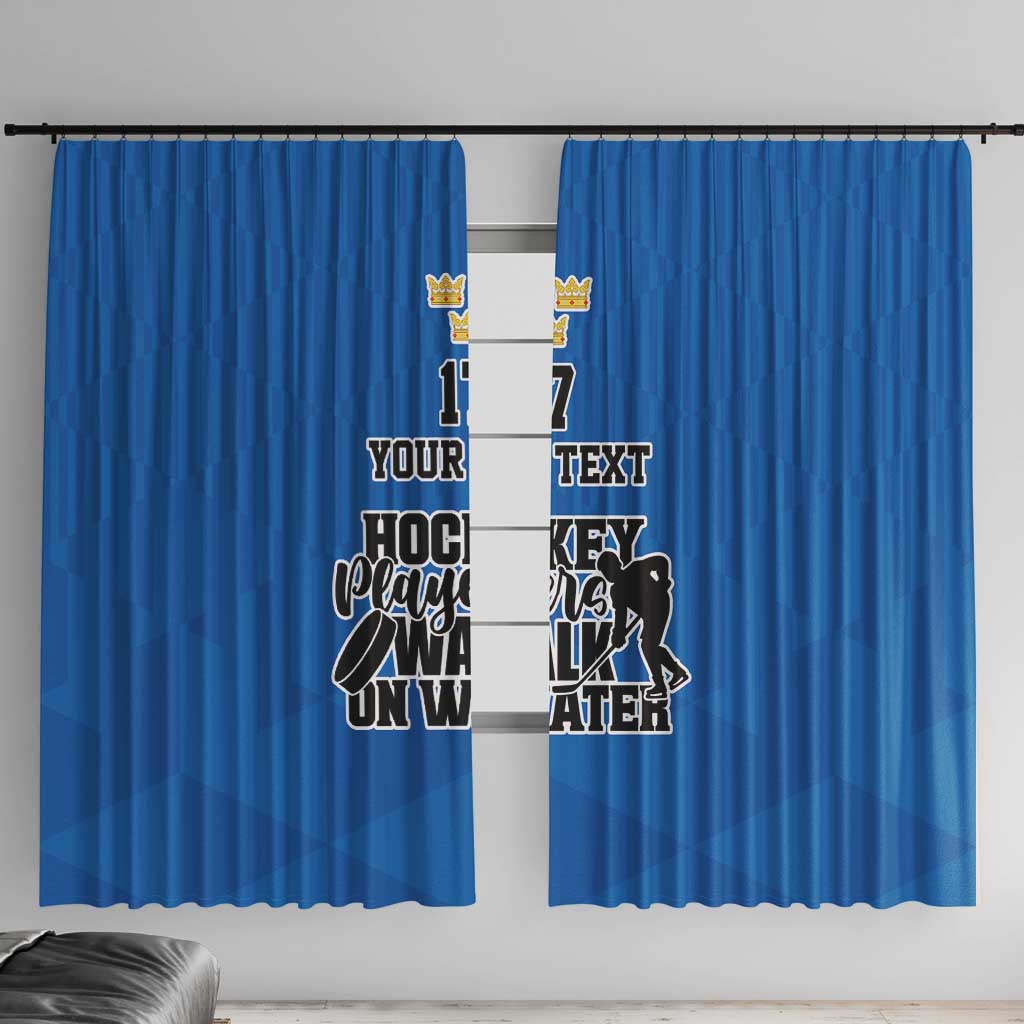 Custom Sweden Ice Hokey Go Champions Window Curtain Blue Style