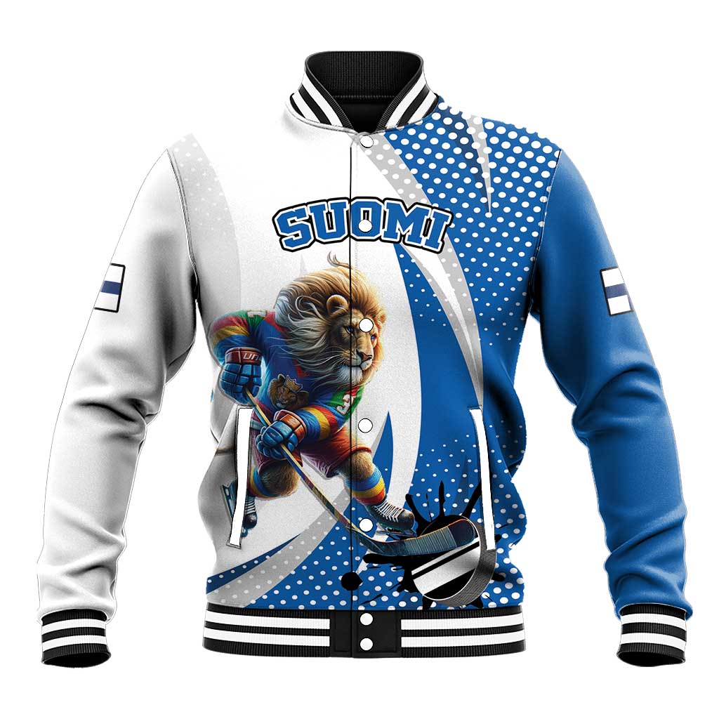 Custom Finland Ice Hockey Go Champions Baseball Jacket Suomi Leijonat Sporty Style