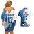 Custom Finland Ice Hockey Go Champions Couples Matching Off Shoulder Short Dress and Hawaiian Shirt Suomi Leijonat Sporty Style