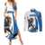 Custom Finland Ice Hockey Go Champions Couples Matching Summer Maxi Dress and Long Sleeve Button Shirt Suomi Leijonat Sporty Style