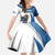 Custom Finland Ice Hockey Go Champions Family Matching Long Sleeve Bodycon Dress and Hawaiian Shirt Suomi Leijonat Sporty Style