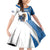 Custom Finland Ice Hockey Go Champions Family Matching Off Shoulder Short Dress and Hawaiian Shirt Suomi Leijonat Sporty Style