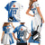 Custom Finland Ice Hockey Go Champions Family Matching Short Sleeve Bodycon Dress and Hawaiian Shirt Suomi Leijonat Sporty Style