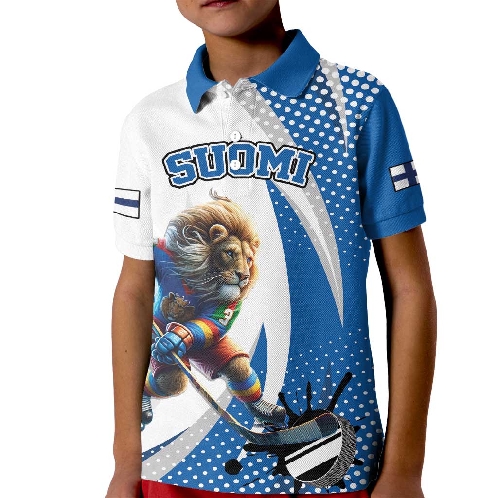 Custom Finland Ice Hockey Go Champions Kid Polo Shirt Suomi Leijonat Sporty Style