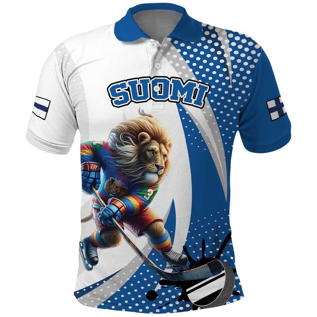 Custom Finland Ice Hockey Go Champions Polo Shirt Suomi Leijonat Sporty Style