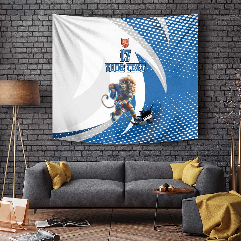 Custom Finland Ice Hockey Go Champions Tapestry Suomi Leijonat Sporty Style