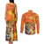 Personalized Netherlands Koninginnedag Couples Matching Tank Maxi Dress and Long Sleeve Button Shirt 30th April Lioness with Orange Tulip