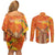 Personalized Netherlands Orange Tulip and Wildmill Couples Matching Off Shoulder Short Dress and Long Sleeve Button Shirt